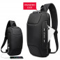 Mens Anti-theft Lock Shoulder Chest Bag With USB Oxford Travel Backpack L