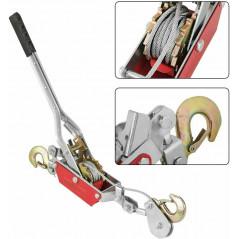 4 Tons 8800lbs Hook Come A Long Winch Hoist Hand Cable Puller Lever Durable Tool