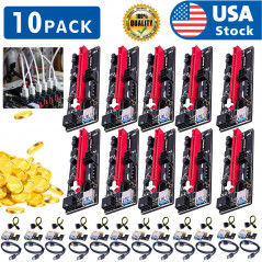 10PACK PCI-E 1x to 16x Powered USB3.0 GPU Riser Extender Adapter Card VER 009s