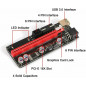 10PACK PCI-E 1x to 16x Powered USB3.0 GPU Riser Extender Adapter Card VER 009s