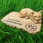 Personalise Pet Name Cat Memorial Stone Sleeping Pet Angel Grave Marker Statue