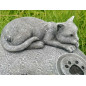 Personalise Pet Name Cat Memorial Stone Sleeping Pet Angel Grave Marker Statue