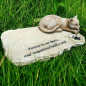 Personalise Pet Name Cat Memorial Stone Sleeping Pet Angel Grave Marker Statue