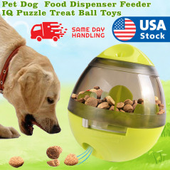 Pet Dog Interactive Tumbler Food Dispenser Feeder IQ Puzzle Treat Ball Toys US