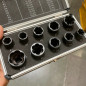 10pcs Damaged Worn Lug Nut Extractor Set Bolt Remover Twist Socket Tool 9-19mm