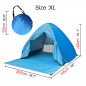 Pop Up Beach Tent Sun Shade Shelter Anti-UV Outdoor Beach Camping Fish Fabric