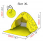 Pop Up Beach Tent Sun Shade Shelter Anti-UV Outdoor Beach Camping Fish Fabric