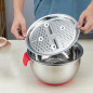 4Pcs Kitchen Stainless Steel Multi-function Grater Slicer Washing Drain Basin