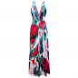 Women Floral Sexy Backless Evening Party Beach Long Maxi Dresses Boho Sundress