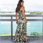 Women Floral Sexy Backless Evening Party Beach Long Maxi Dresses Boho Sundress