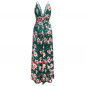 Women Floral Sexy Backless Evening Party Beach Long Maxi Dresses Boho Sundress