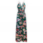 Women Floral Sexy Backless Evening Party Beach Long Maxi Dresses Boho Sundress