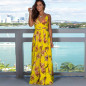 Women Floral Sexy Backless Evening Party Beach Long Maxi Dresses Boho Sundress