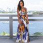 Women Floral Sexy Backless Evening Party Beach Long Maxi Dresses Boho Sundress