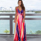 Women Floral Sexy Backless Evening Party Beach Long Maxi Dresses Boho Sundress