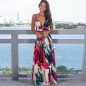 Women Floral Sexy Backless Evening Party Beach Long Maxi Dresses Boho Sundress