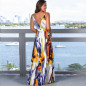 Women Floral Sexy Backless Evening Party Beach Long Maxi Dresses Boho Sundress