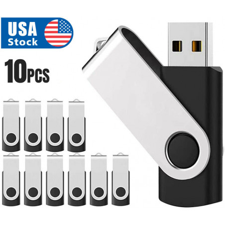 10PCS 4GB Swivel USB 2.0 Flash Drive Thumb Pen Drive Storage Memory Stick U Disk