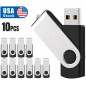 10PCS 4GB Swivel USB 2.0 Flash Drive Thumb Pen Drive Storage Memory Stick U Disk