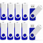 10PCS 4GB Swivel USB 2.0 Flash Drive Thumb Pen Drive Storage Memory Stick U Disk