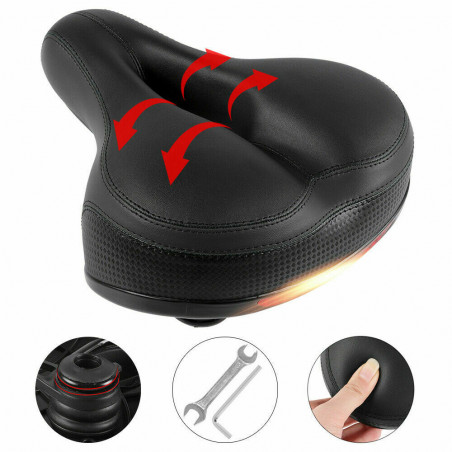 Comfort Wide Big Bum Soft Gel Cruiser Bike Saddle Bicycle Seat Air Cushion Pad