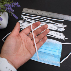 1/8" 3mm Elastic Band Cord Ear Hanging Sewing For Face Mask 8inch*10-100pcs