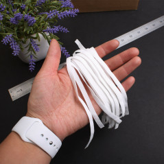Elastic Band 1/4 inches Width (6mm) White For DIY Mask 8inchx10 to 100pcs US