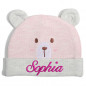 0-3M Embroidery Bear Baby boys girls newborn hat personalised mummy daddy unisex