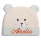 0-3M Embroidery Bear Baby boys girls newborn hat personalised mummy daddy unisex