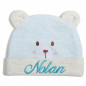 0-3M Embroidery Bear Baby boys girls newborn hat personalised mummy daddy unisex