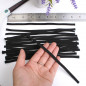 Black Elastic Band 1/4 inches Width (6mm) White For DIY Mask 8inchx10 to 100pcs