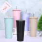 25oz Stainless Steel Tumbler, Insulated Coffee Tumbler Cup with Lid and Straw US