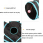 Feline New Cat Tunnel Design, Collapsible 4-way Tunnel Toy with Crinkle