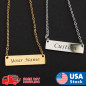 Personalized Engraved Custom Your Name Stainless Steel Necklace Pendant Jewelry