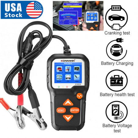 Automotive 12V Car Battery Load Tester Digital Analyzer Cranking Charging Tester