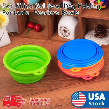 Pet Silica Gel Bowl Dog Folding Portable High Quality Feeders Bowls