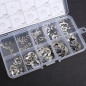 120Pcs 304 Stainless Steel E-Clip Retaining Circlip Assortment Kit 1.5mm to 10mm