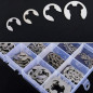 120Pcs 304 Stainless Steel E-Clip Retaining Circlip Assortment Kit 1.5mm to 10mm