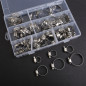 60 Pieces Adjustable Hose Clamps Worm Gear Stainless Steel Clamp Assortment