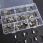 60 Pieces Adjustable Hose Clamps Worm Gear Stainless Steel Clamp Assortment