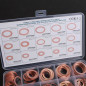 150x Engine Oil Drain Copper Crush Washer Gasket Flat Ring Seal Assorted 15 Size