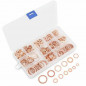 150x Engine Oil Drain Copper Crush Washer Gasket Flat Ring Seal Assorted 15 Size