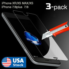 Premium Real Screen Protector Tempered Glass Film For iPhone 7 8 Plus Xs Max