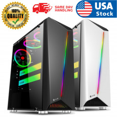 PC Case Gaming Computer Case ATX/MATX/ITX Mid Tower Case, Side Panel