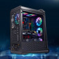 BLACK USB3.0 Steel/ Tempered Glass ATX Mid Tower Gaming Computer PC case