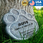 Paw Cat Dog Memorial Stone Grave Paws Marker Name Headstone Garden Pet Memorial