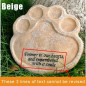 Paw Cat Dog Memorial Stone Grave Paws Marker Name Headstone Garden Pet Memorial