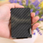 Slim Carbon Fiber Meta Credit Card Holder Clip Purse Money Wallet RFID Blocking