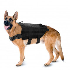 Tactical Police K9 Military Dog Vest Harness Service Canine Nylon Service MOLLE