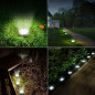 12PK 8 LED Solar Power Buried Light Under Ground Lamp Outdoor Way Garden Deck